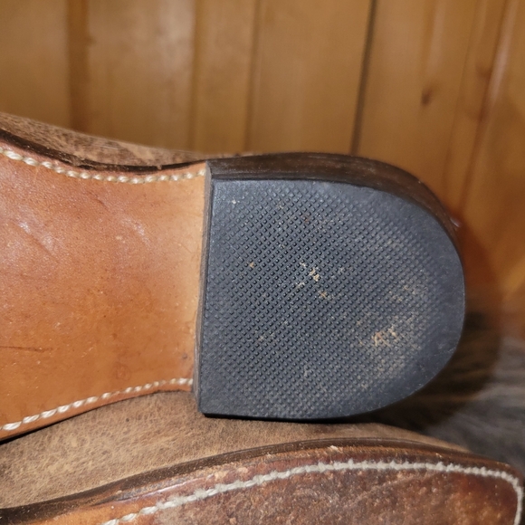 Abilene Leather Cowboy boots Tooled Inlay Womens Size 8 - Picture 15 of 16